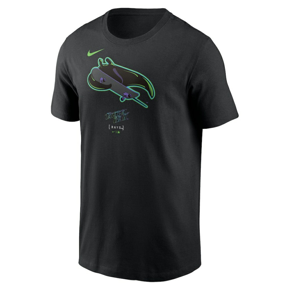 Tampa Bay Rays Nike City Connect Large Logo T-Shirt - Black T-shirts