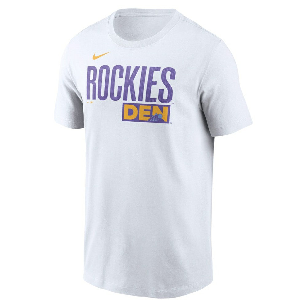 Colorado Rockies Nike City Connect Wordmark T-Shirt - White T-shirts
