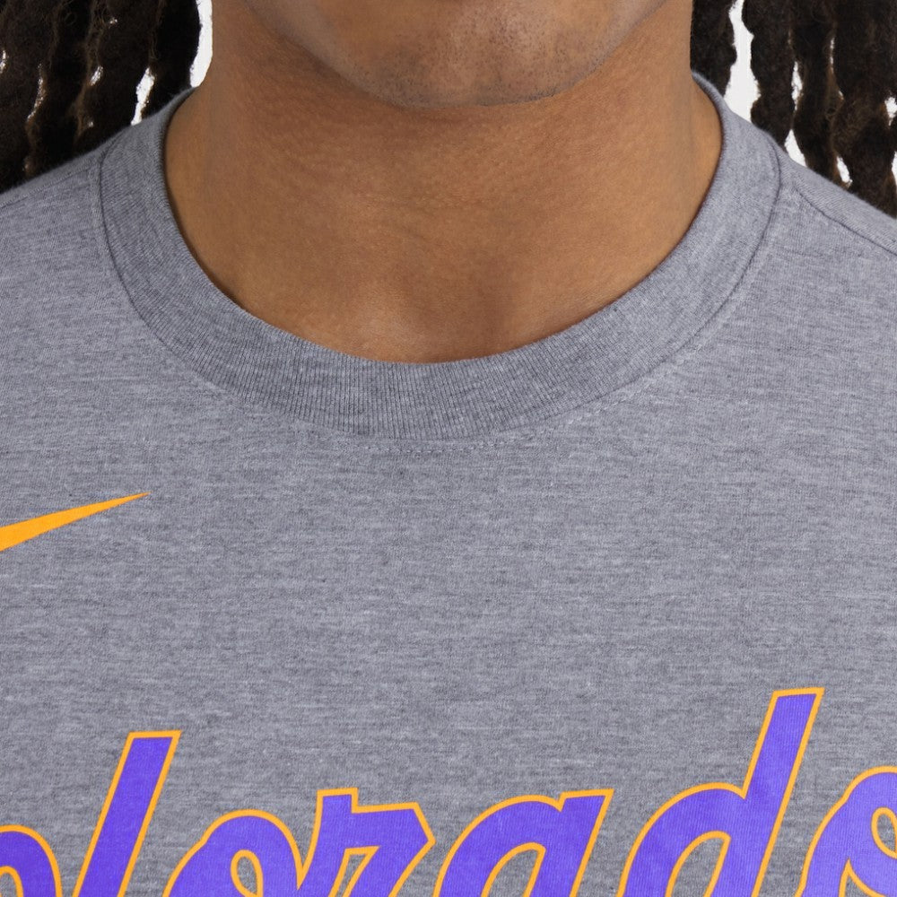 Colorado Rockies Nike City Connect Script Tri-Blend T-Shirt - Heather Charcoal T-shirts