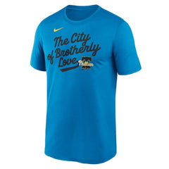 Philadelphia Phillies Nike City Connect Team Phrase Script Legend Performance T-Shirt - Blue T-shirts