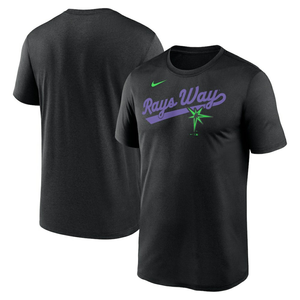 Tampa Bay Rays Nike City Connect Team Phrase Script Legend Performance T-Shirt - Black T-shirts