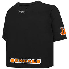 Joe Burrow Cincinnati Bengals Pro Standard Women's Player Name & Number Cropped Boxy T-Shirt - Black T-shirts