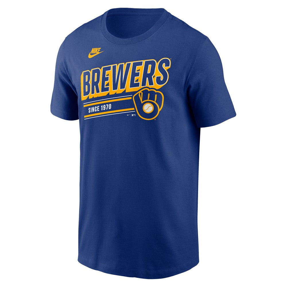 Milwaukee Brewers Nike Cooperstown Collection Retro T-Shirt - Royal T-shirts