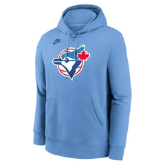 Toronto Blue Jays Nike Cooperstown Collection Logo Club Hoodie - Powder Blue Hoodies