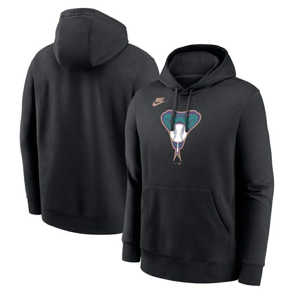 Arizona Diamondbacks Nike Cooperstown Collection Logo Club Hoodie - Black Hoodies