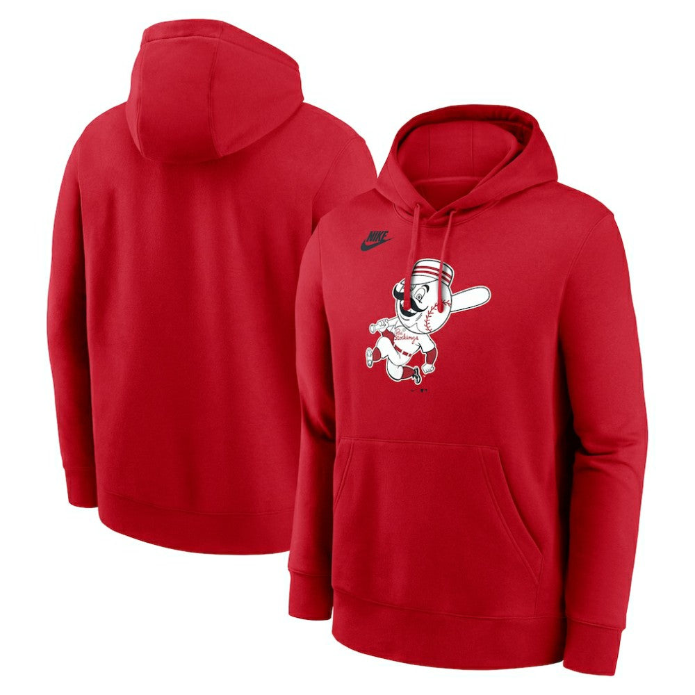 Cincinnati Reds Nike Cooperstown Collection Logo Club Hoodie - Red Hoodies