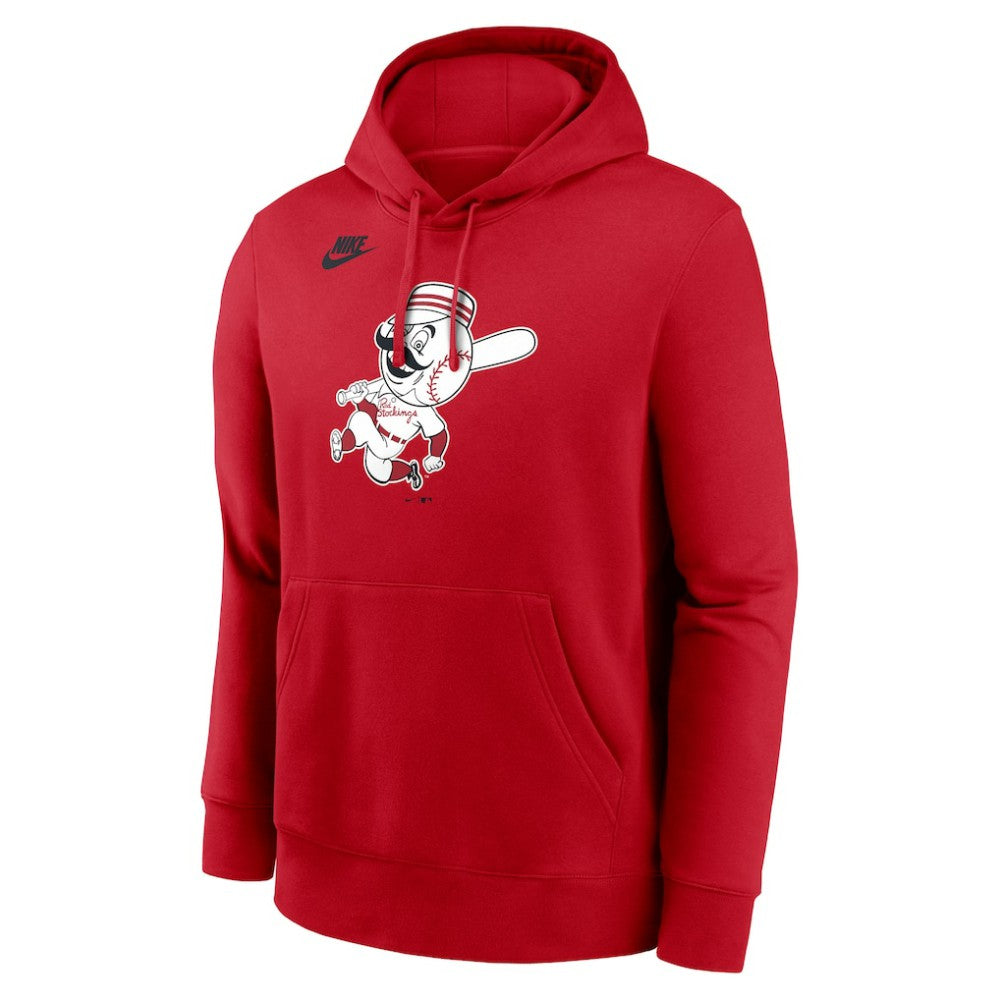 Cincinnati Reds Nike Cooperstown Collection Logo Club Hoodie - Red Hoodies