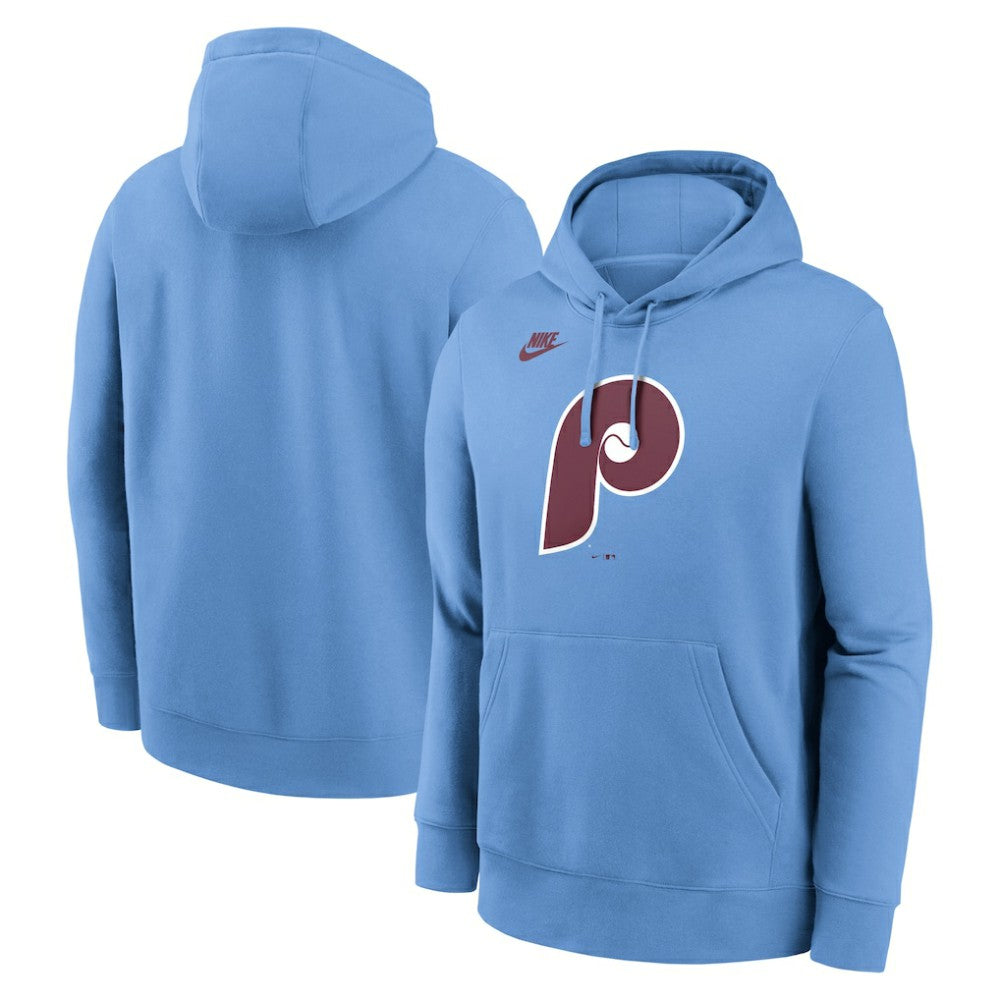 Philadelphia Phillies Nike Cooperstown Collection Logo Club Hoodie - Light Blue Hoodies