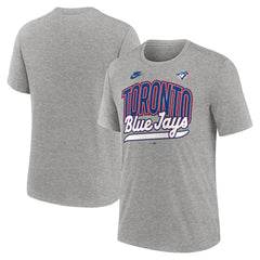 Toronto Blue Jays Nike Cooperstown Collection Retro Tri-Blend T-Shirt - Heather Gray T-shirts