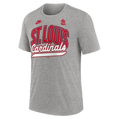 St. Louis Cardinals Nike Cooperstown Collection Retro Tri-Blend T-Shirt - Heather Gray T-shirts