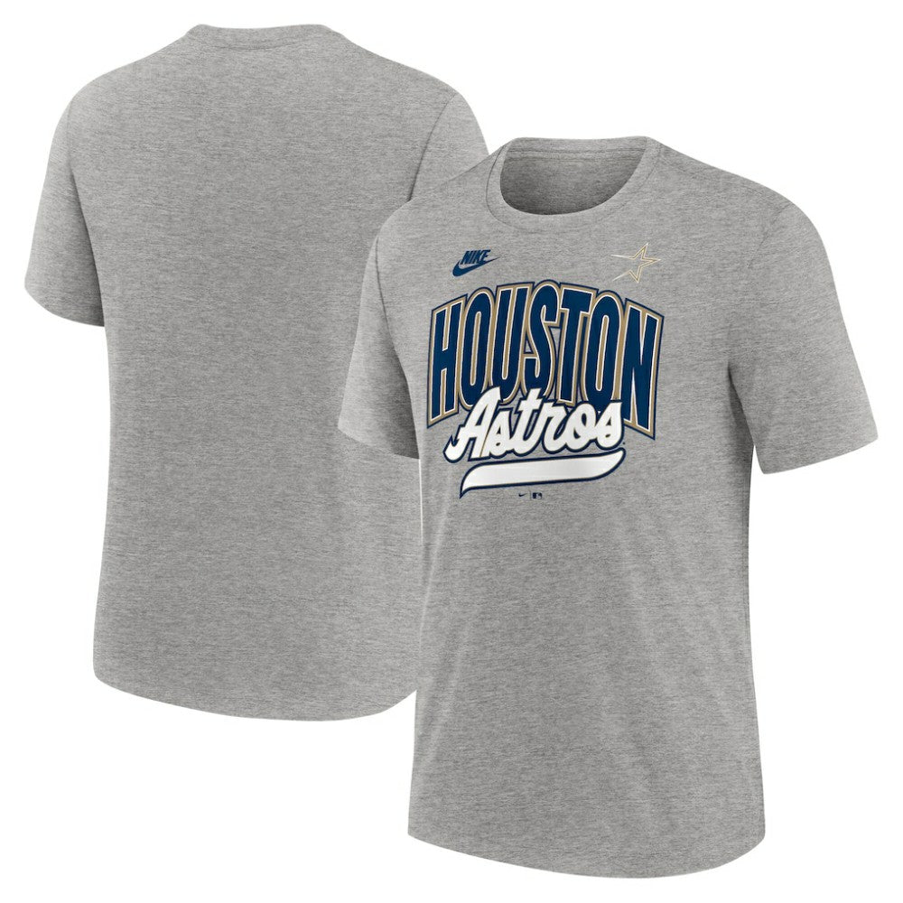 Houston Astros Nike Cooperstown Collection Retro Tri-Blend T-Shirt - Heather Gray T-shirts