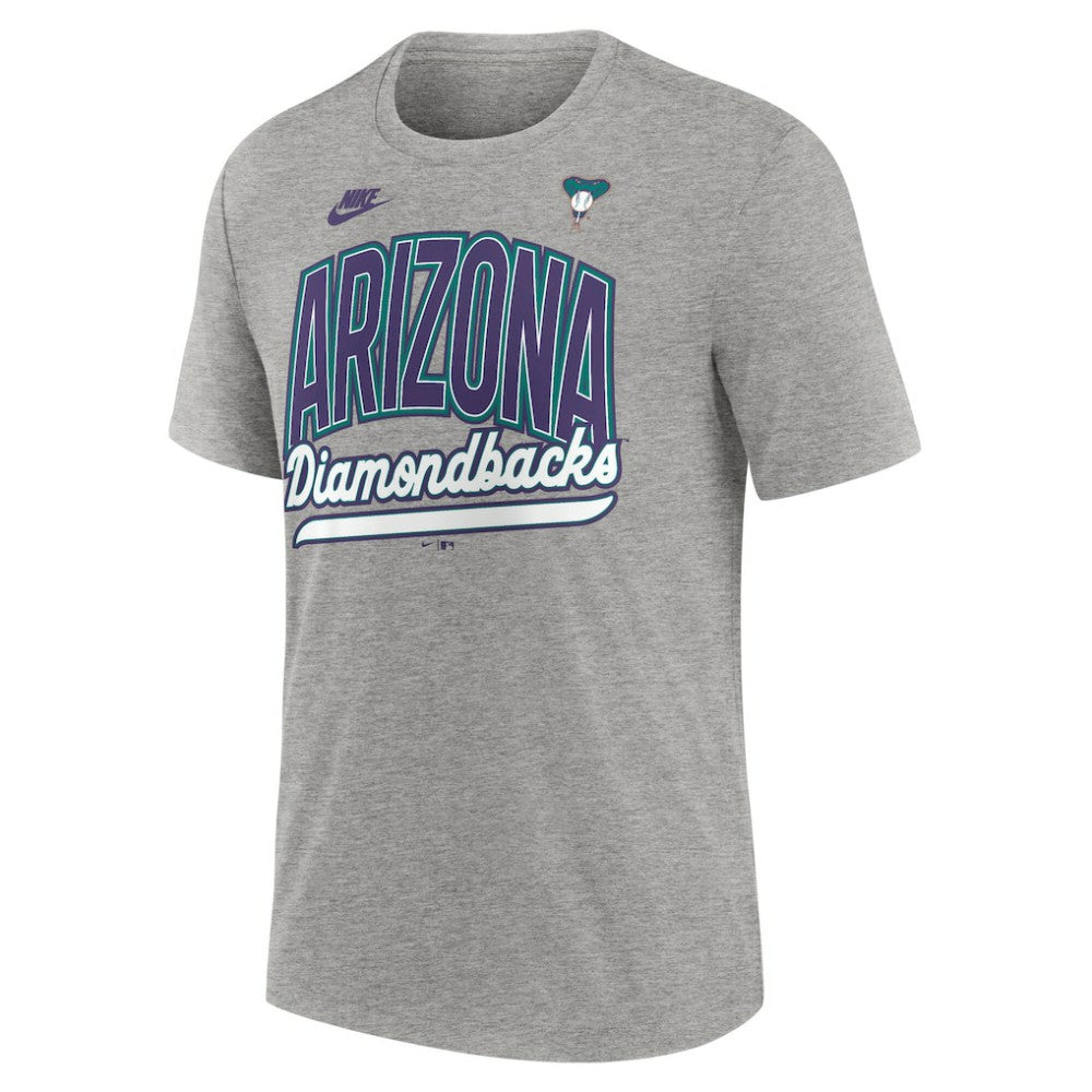 Arizona Diamondbacks Nike Cooperstown Collection Retro Tri-Blend T-Shirt - Heather Gray T-shirts