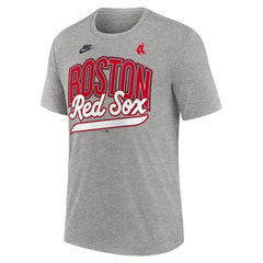 Boston Red Sox Nike Cooperstown Collection Retro Tri-Blend T-Shirt - Heather Gray T-shirts