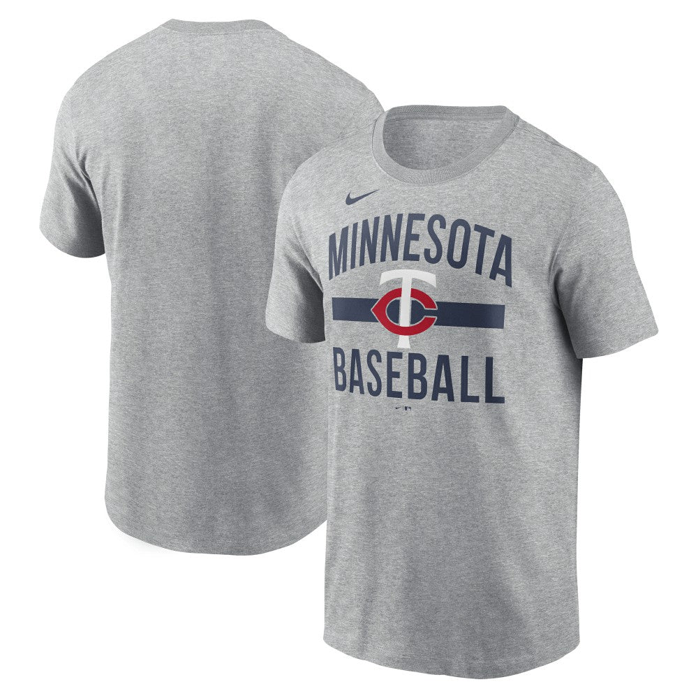 Minnesota Twins Nike  Arched T-Shirt - Heather Gray T-shirts