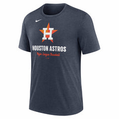 Houston Astros Nike Logo Tri-Blend T-Shirt - Heather Navy T-shirts