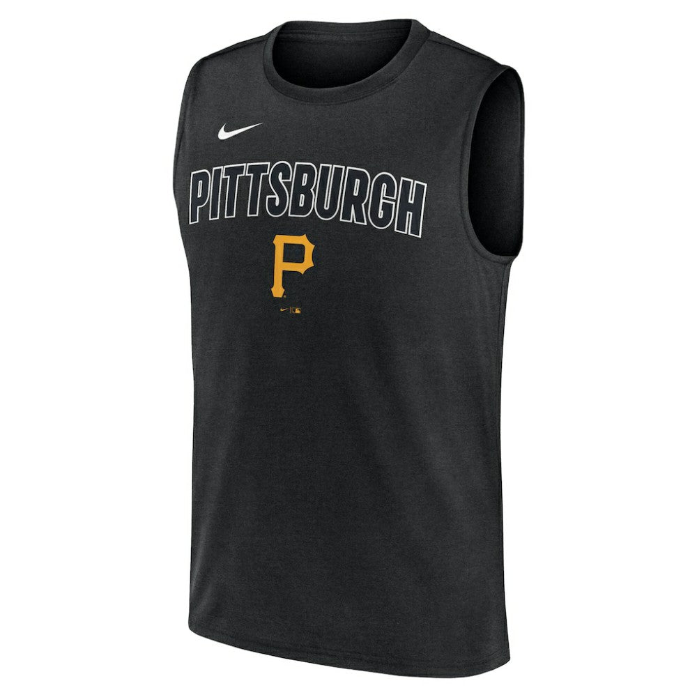 Pittsburgh Pirates Nike Knockout Dri-FIT Muscle Tank Top - Black Tanks