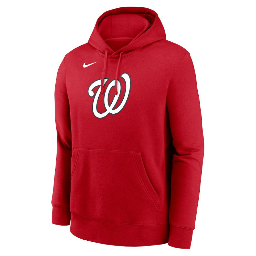 Washington Nationals Nike Logo Club Fleece Hoodie - Red Hoodies