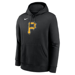 Pittsburgh Pirates Nike Logo Club Fleece Hoodie - Black Hoodies