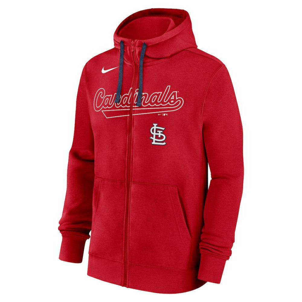 St. Louis Cardinals Nike Knockout Script Full-Zip Hoodie - Red Hoodies