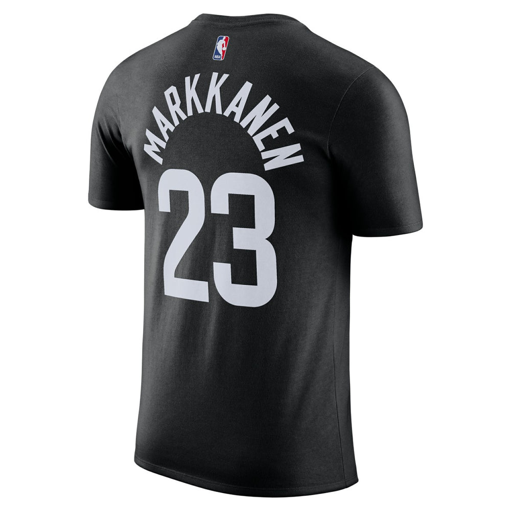 Lauri Markkanen Utah Jazz Jordan Brand Statement Edition Name & Number T-Shirt Black