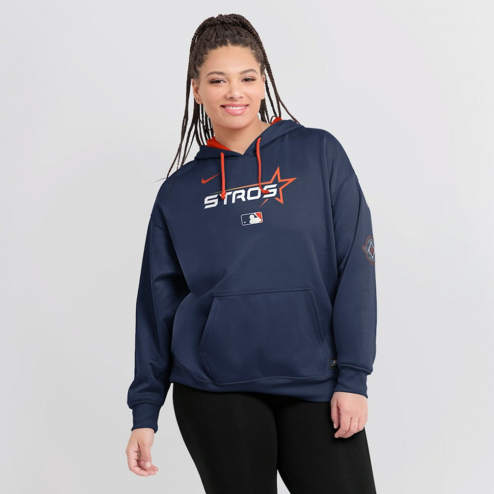 Houston Astros Nike Women's 2025 City Connect Authentic Collection Therma-FIT Hoodie - Navy Hoodies