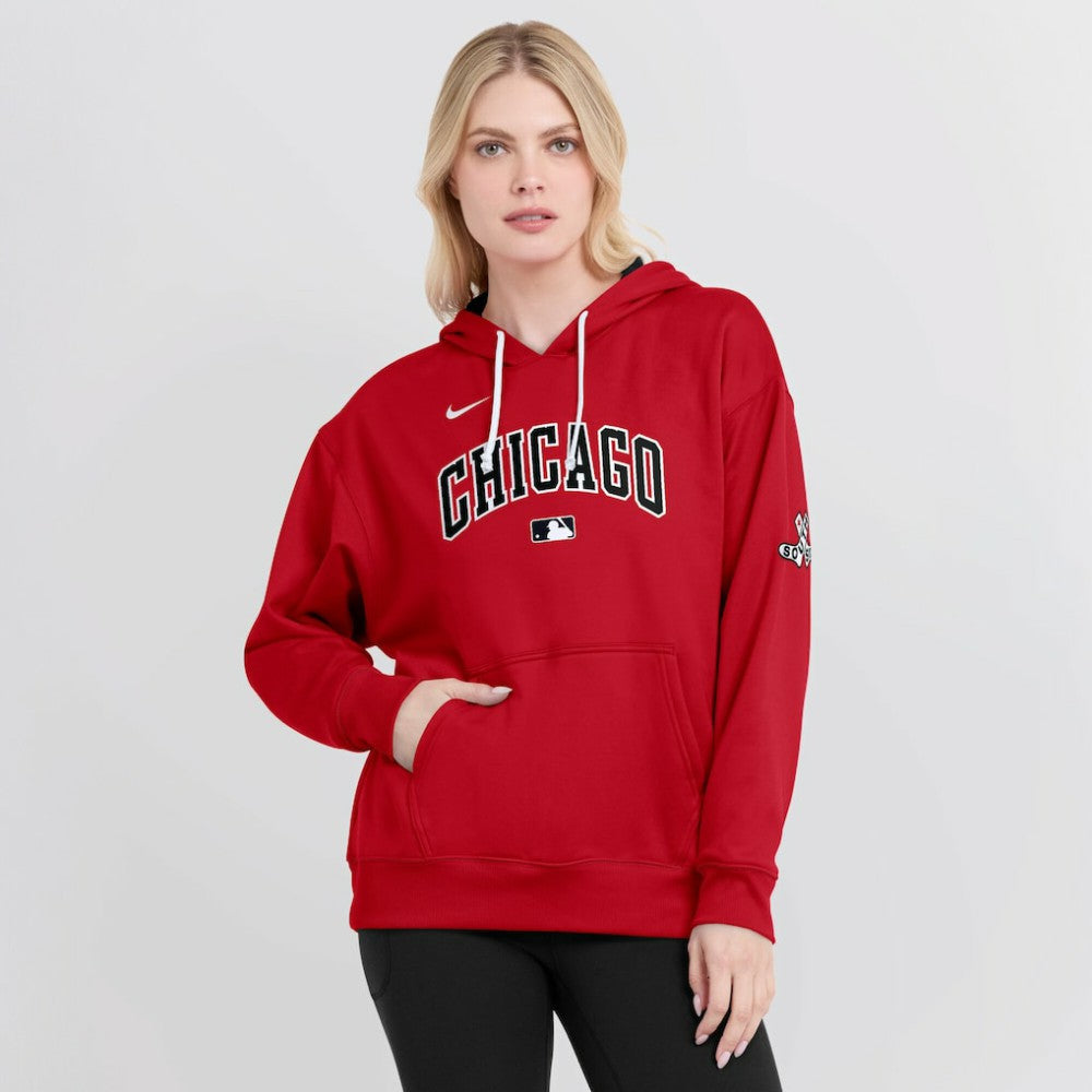 Chicago White Sox Nike Women's 2025 City Connect Authentic Collection Therma-FIT Hoodie - Red Hoodies