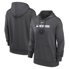 New York Mets Nike Women's City Connect Authentic Collection Therma-FIT Hoodie - Anthracite Hoodies
