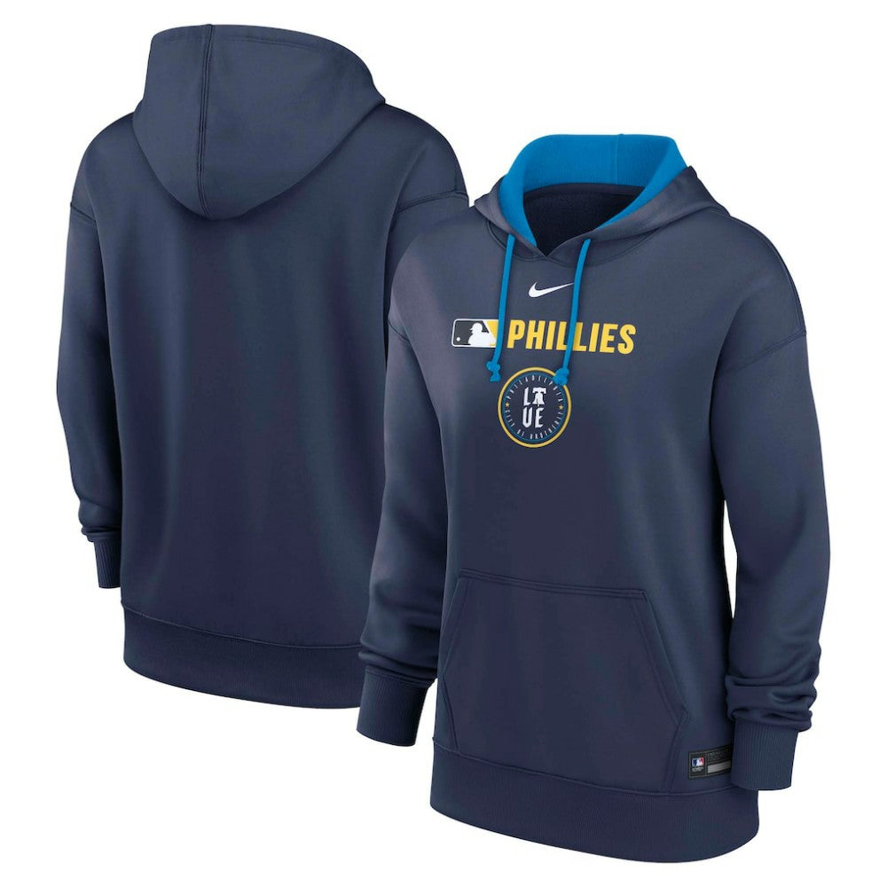 Philadelphia Phillies Nike Women's City Connect Authentic Collection Therma-FIT Hoodie - Navy Hoodies