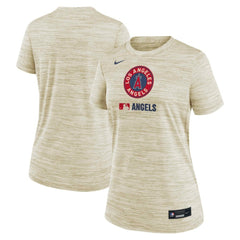 Los Angeles Angels Nike Women's Authentic Collection City Connect Velocity Dri-FIT T-Shirt - Natural T-shirts