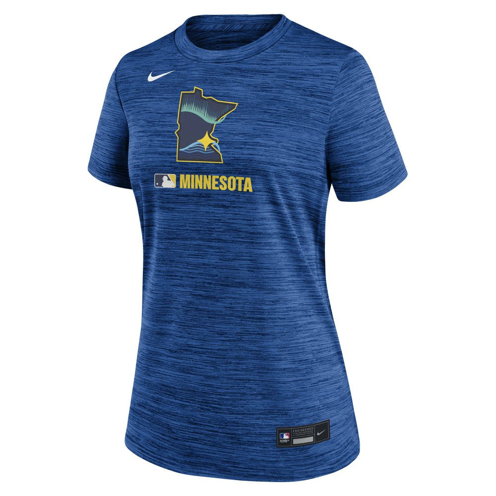 Minnesota Twins Nike Women's Authentic Collection City Connect Velocity Dri-FIT T-Shirt - Royal T-shirts
