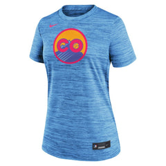 Colorado Rockies Nike Women's 2025 City Connect Authentic Collection Velocity Dri-FIT T-Shirt - Blue T-shirts