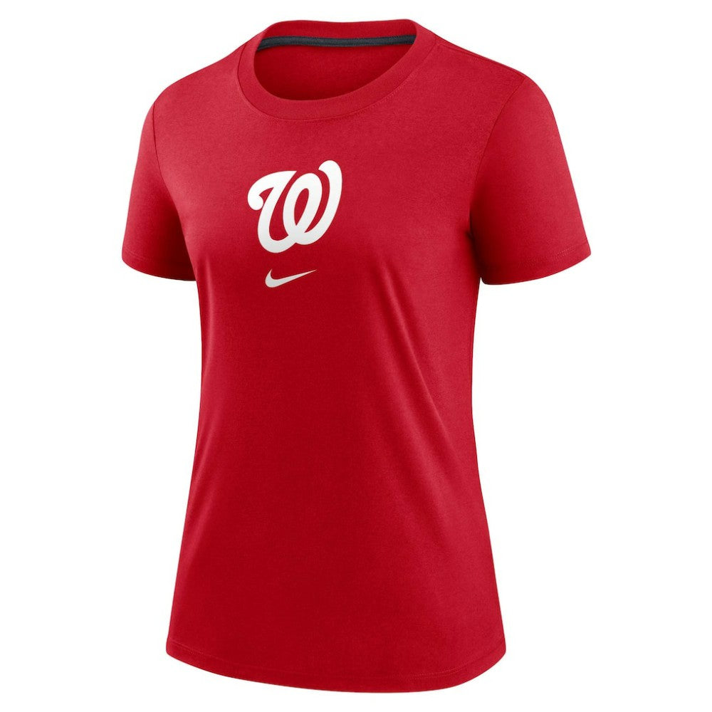 Washington Nationals Nike Women's Authentic Collection Early Work Tri-Blend T-Shirt - Red T-shirts