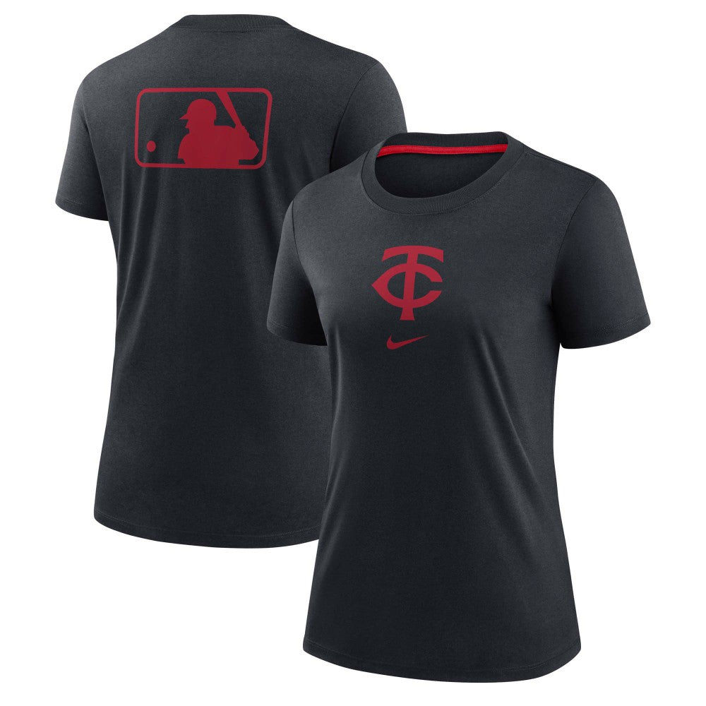 Minnesota Twins Nike Women's Authentic Collection Early Work Tri-Blend T-Shirt - Navy T-shirts