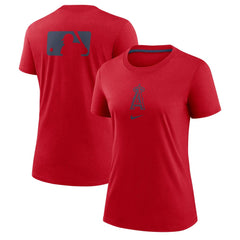 Los Angeles Angels Nike Women's Authentic Collection Early Work Tri-Blend T-Shirt - Red T-shirts