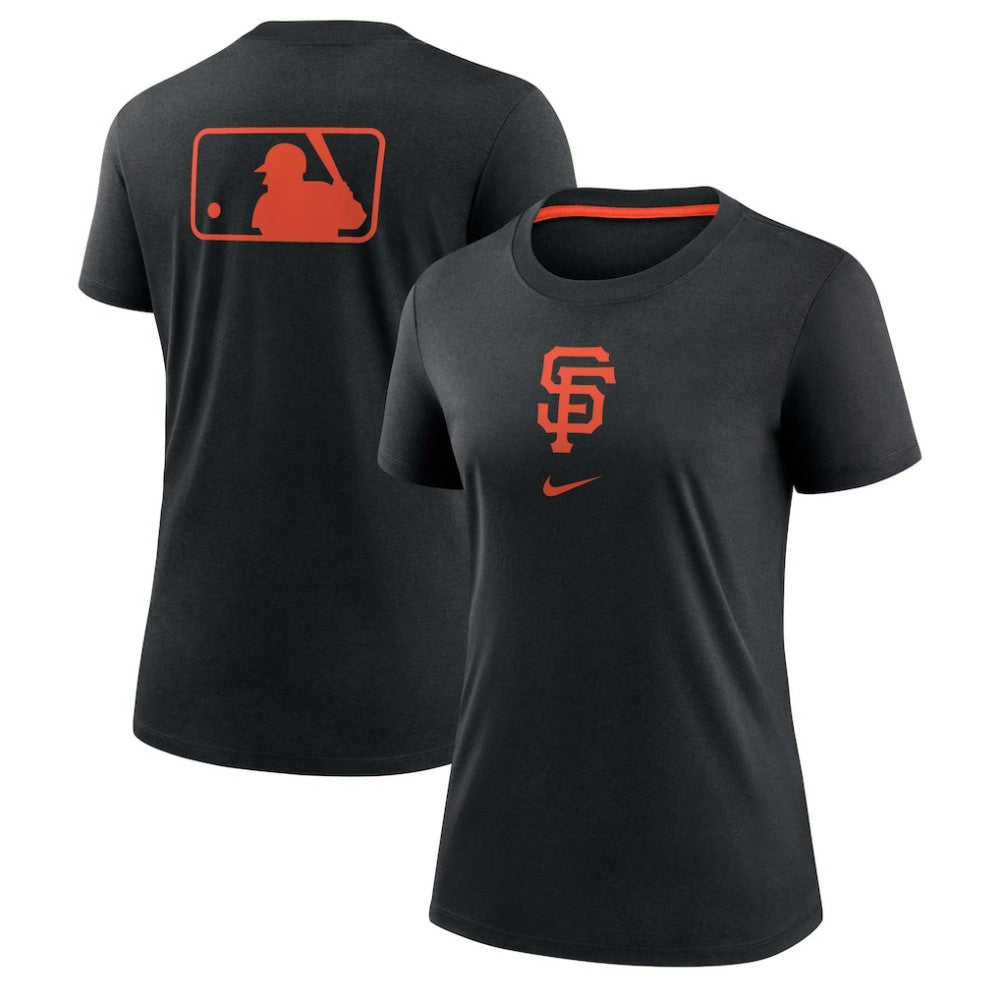 San Francisco Giants Nike Women's Authentic Collection Early Work Tri-Blend T-Shirt - Black T-shirts