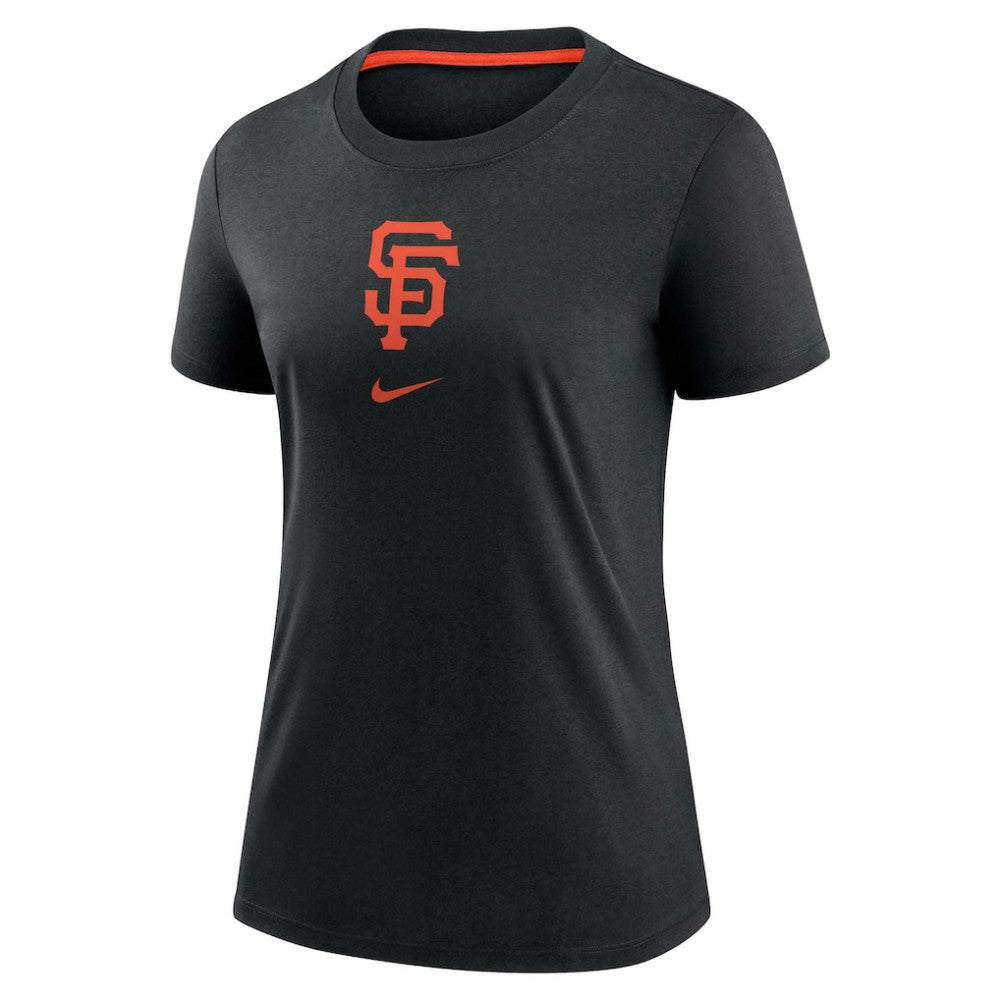 San Francisco Giants Nike Women's Authentic Collection Early Work Tri-Blend T-Shirt - Black T-shirts