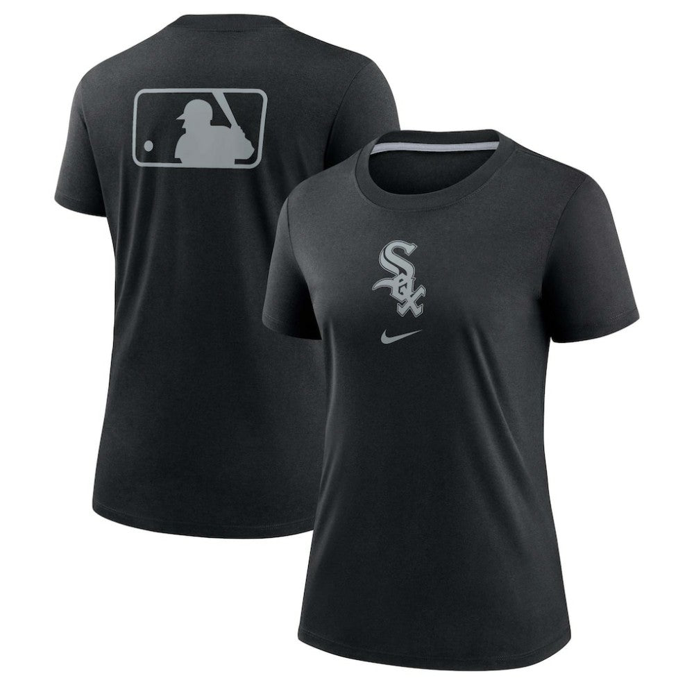 Chicago White Sox Nike Women's Authentic Collection Early Work Tri-Blend T-Shirt - Black T-shirts