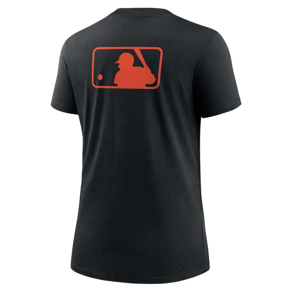Baltimore Orioles Nike Women's Authentic Collection Early Work Tri-Blend T-Shirt - Black T-shirts