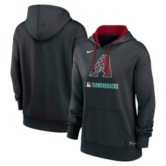 Arizona Diamondbacks Nike Women's Authentic Collection Therma-FIT Hoodie - Black Hoodies
