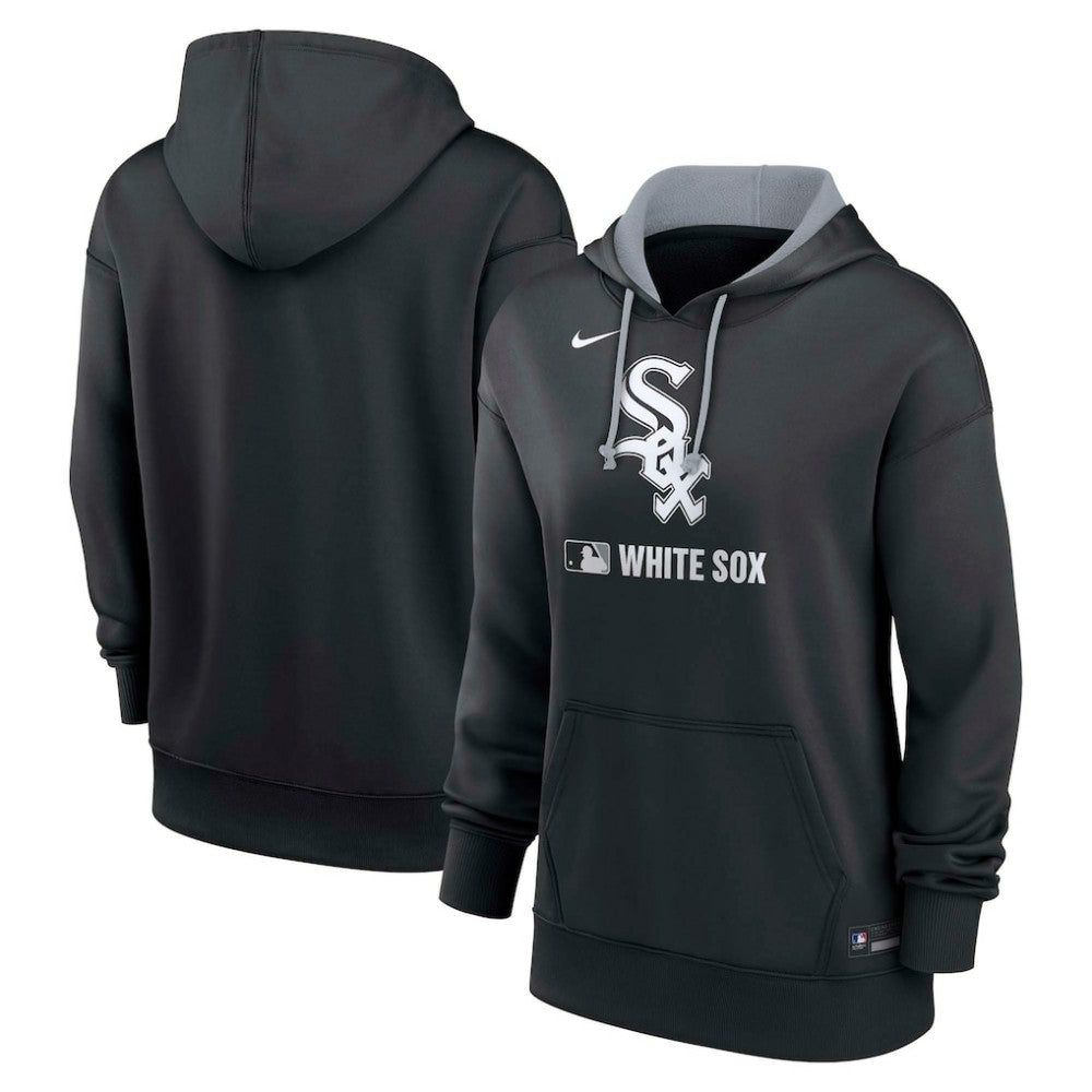 Chicago White Sox Nike Women's Authentic Collection Therma-FIT Hoodie - Black Hoodies
