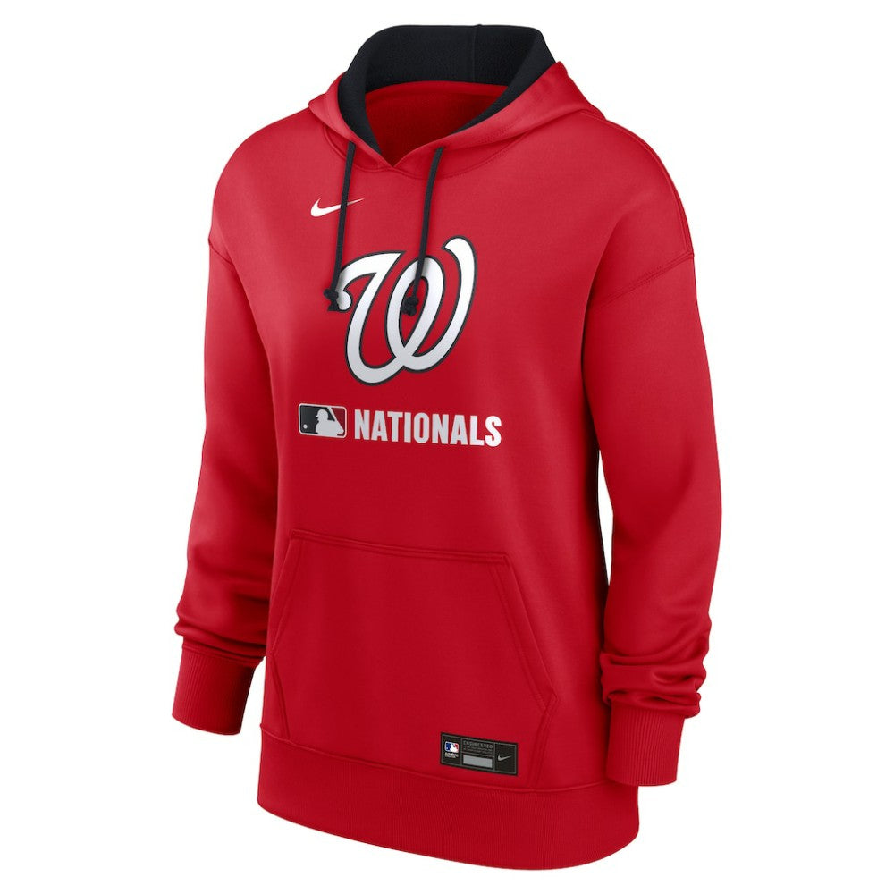 Washington Nationals Nike Women's Authentic Collection Therma-FIT Hoodie - Red Hoodies