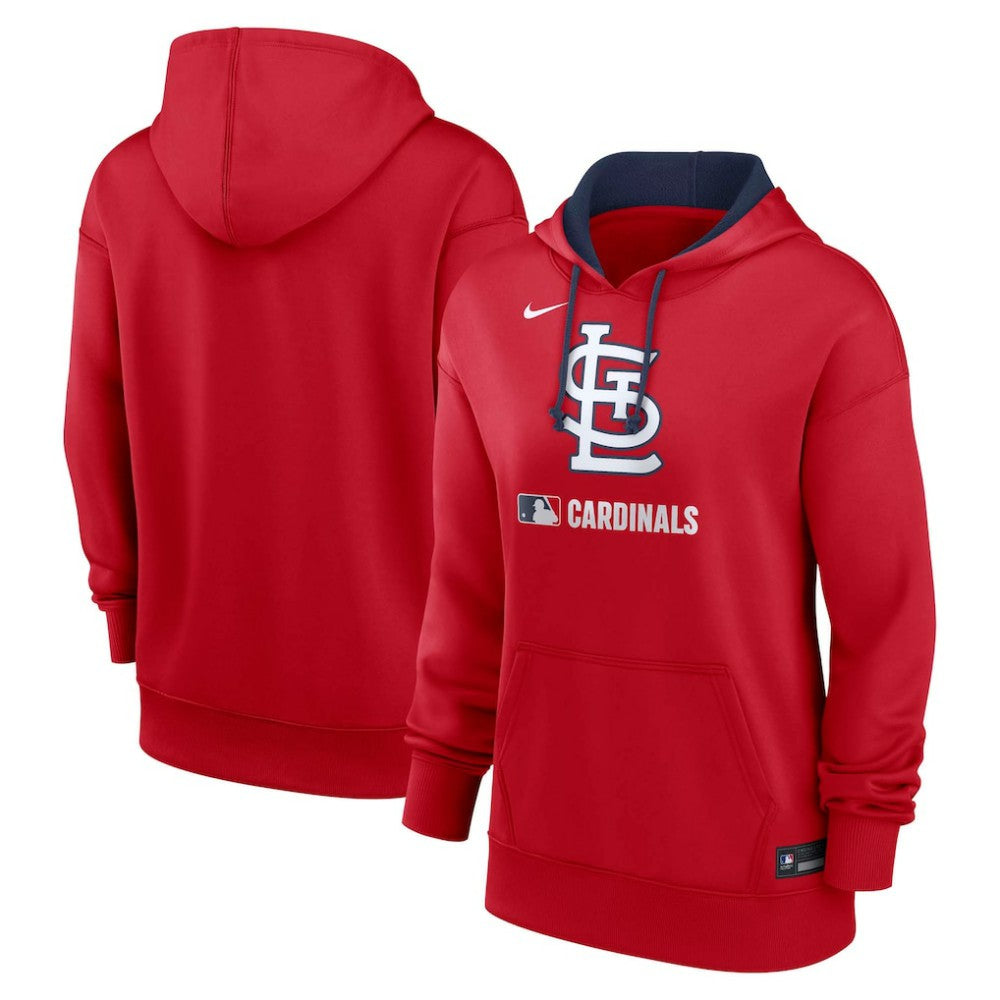 St. Louis Cardinals Nike Women's Authentic Collection Therma-FIT Hoodie - Red Hoodies