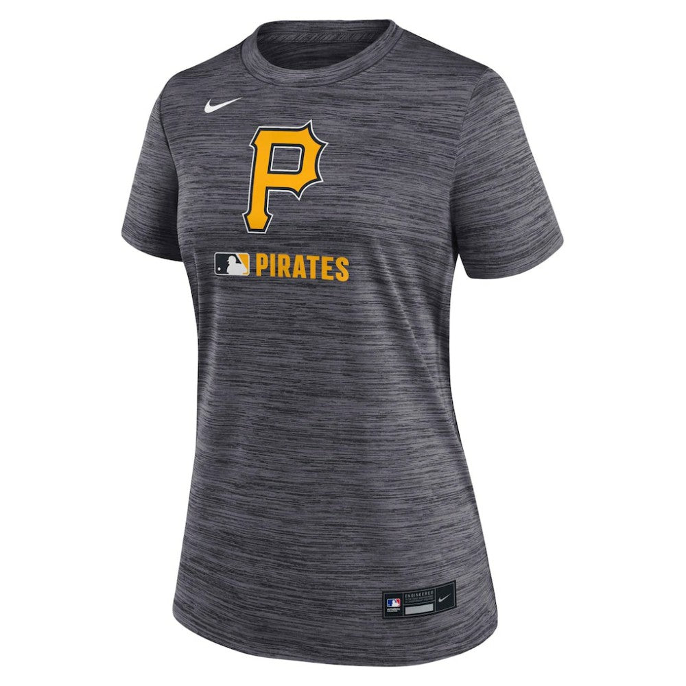 Pittsburgh Pirates Nike Women's Authentic Collection Velocity Dri-FIT T-Shirt - Black T-shirts