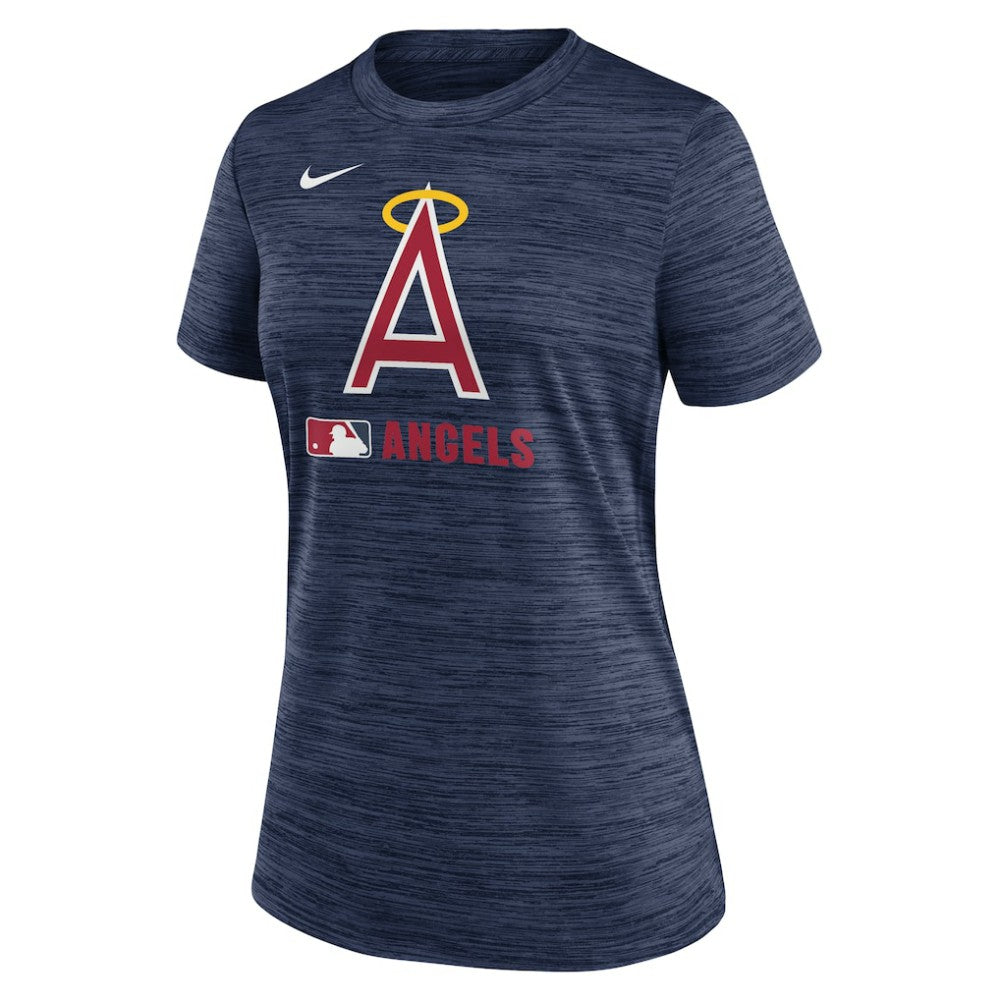 Los Angeles Angels Nike Women's Authentic Collection Alternate Logo Velocity Dri-FIT  T-Shirt - Navy T-shirts