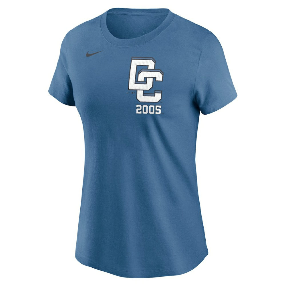 Washington Nationals Nike Women's 2025 City Connect Wordmark T-Shirt - Blue T-shirts