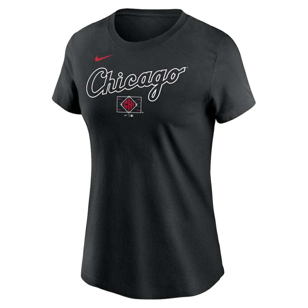 Chicago White Sox Nike Women's 2025 City Connect Wordmark T-Shirt - Black T-shirts