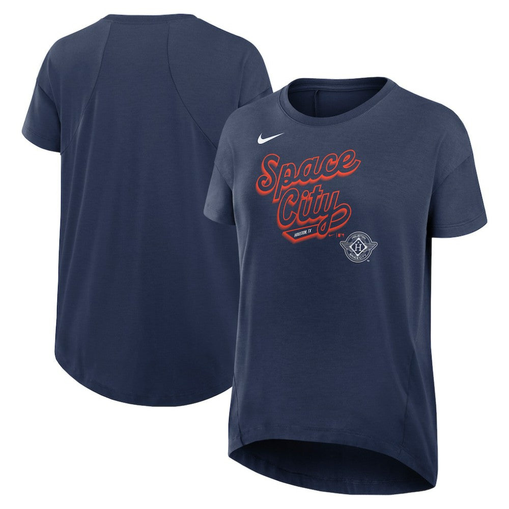 Houston Astros Nike Women's 2025 City Connect Flowy Fashion Tri-Blend Dri-FIT T-Shirt - Navy T-shirts