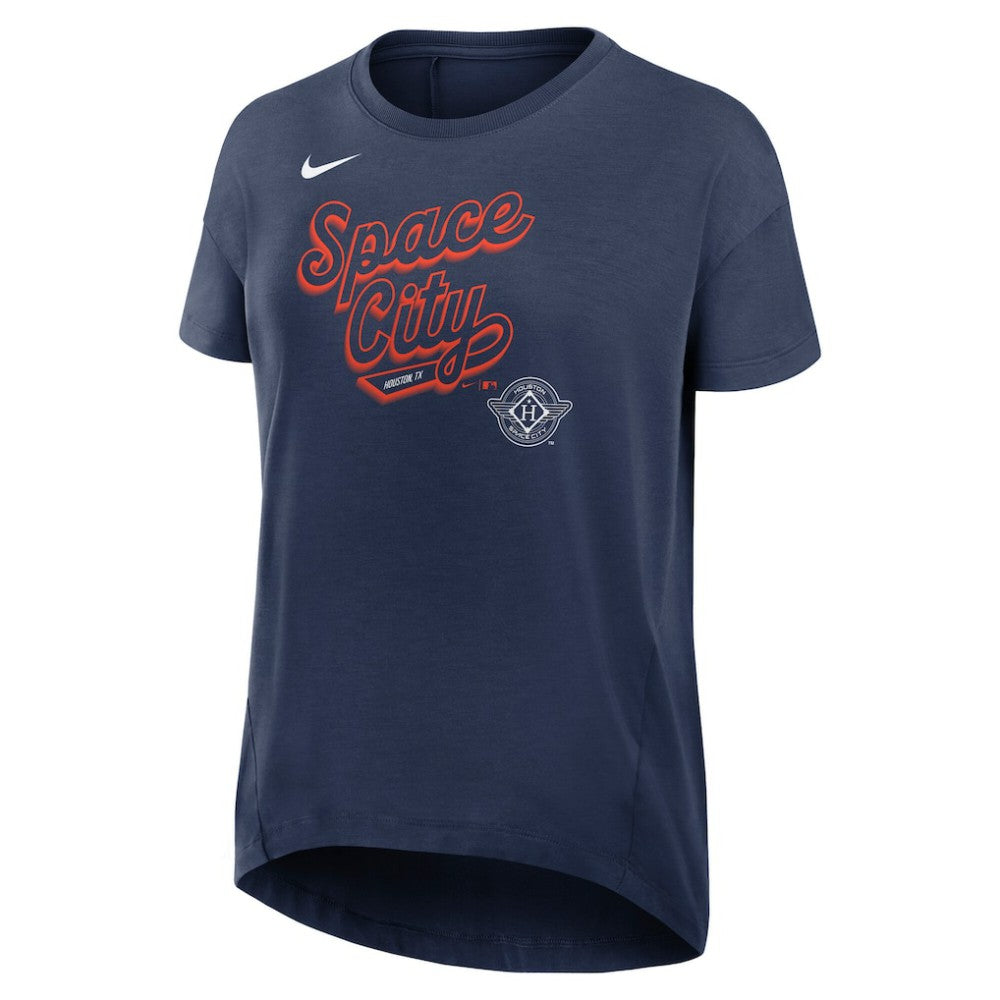 Houston Astros Nike Women's 2025 City Connect Flowy Fashion Tri-Blend Dri-FIT T-Shirt - Navy T-shirts