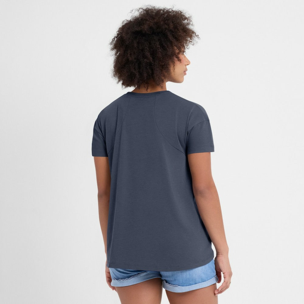 Los Angeles Dodgers Nike Women's 2025 City Connect Flowy Fashion Tri-Blend Dri-FIT T-Shirt - Charcoal T-shirts
