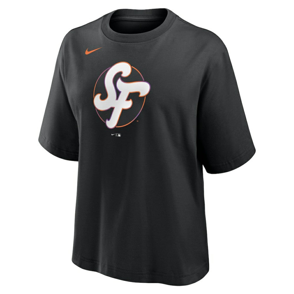 San Francisco Giants Nike Women's 2025 City Connect Logo Boxy T-Shirt - Black T-shirts